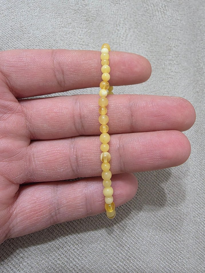 Damla Kehribar Minimalist Kadın Bileklik - Görsel 2