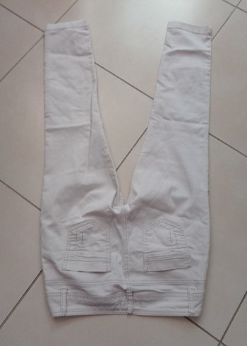 29 Beden ten rengi Renk Bej Kadın Denim Pantolon Midi Boy