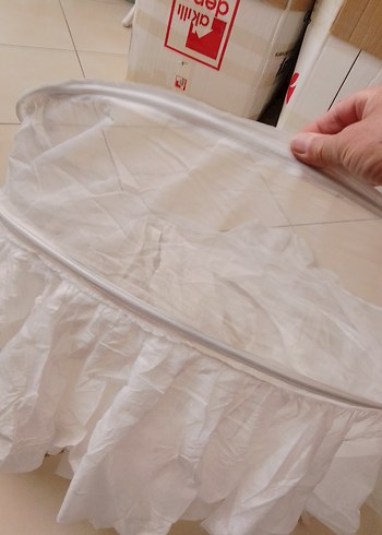 diğer Beden Uzun, Askılı, Straplez Beyaz Prenses Gelinlik TARLATAN