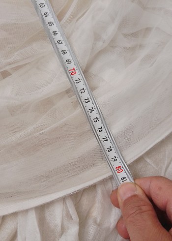 diğer Beden beyaz Renk Uzun, Askılı, Straplez Beyaz Prenses Gelinlik TARLATAN