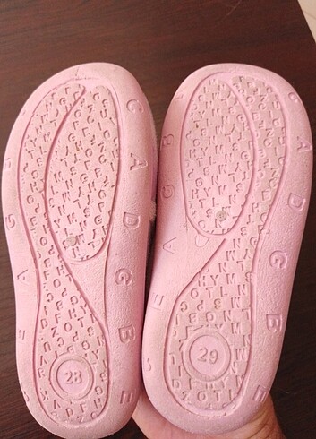 29 Beden pembe Renk Çocuk pantüf 