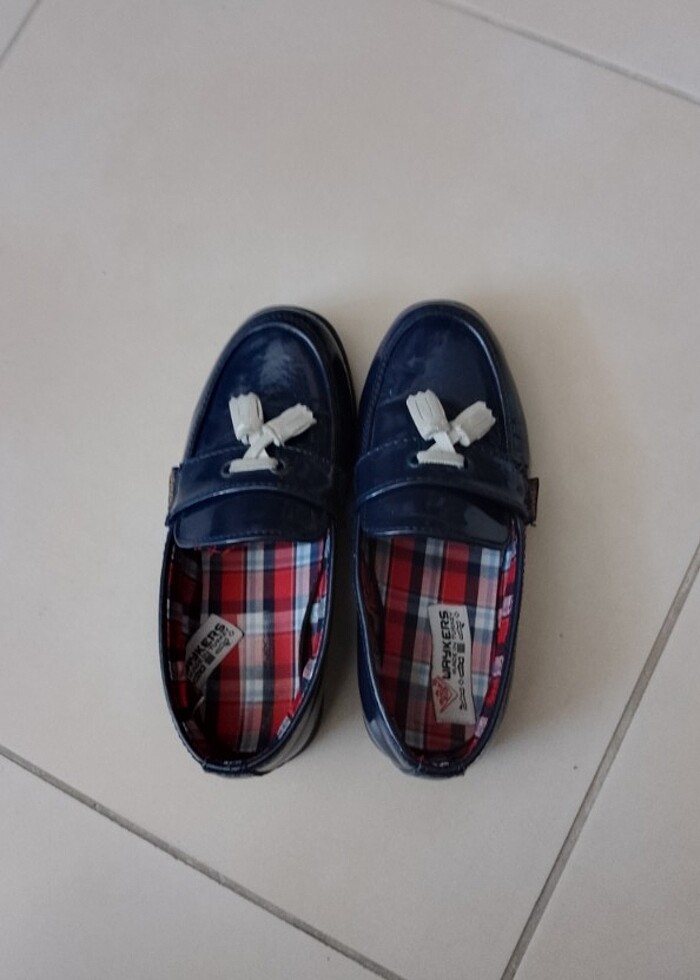 Çocuk ayakkabı rugan deri sağlam temiz - Görsel 2