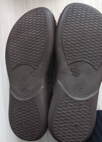 Kahverengi Erkek Ev Terliği Velcro Detaylı - Görsel 5