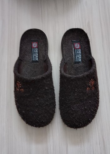 Kahverengi Erkek Ev Terliği Velcro Detaylı - Görsel 2