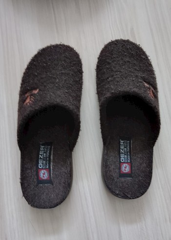 Kahverengi Erkek Ev Terliği Velcro Detaylı - Görsel 7