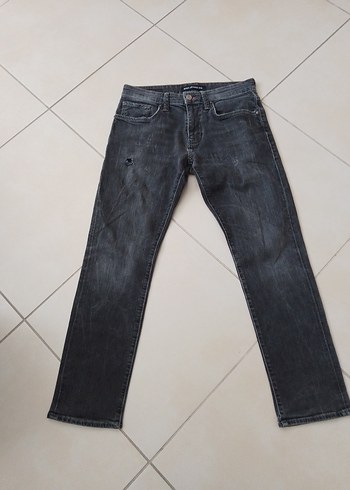 Gri Regular Fit Erkek Kot Pantolon
