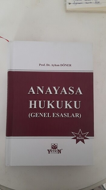 Ayhan döner Anayasa hukuku genel esaslar kitabi