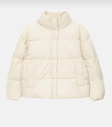 Pull & Bear Huni Yaka Şişme Mont