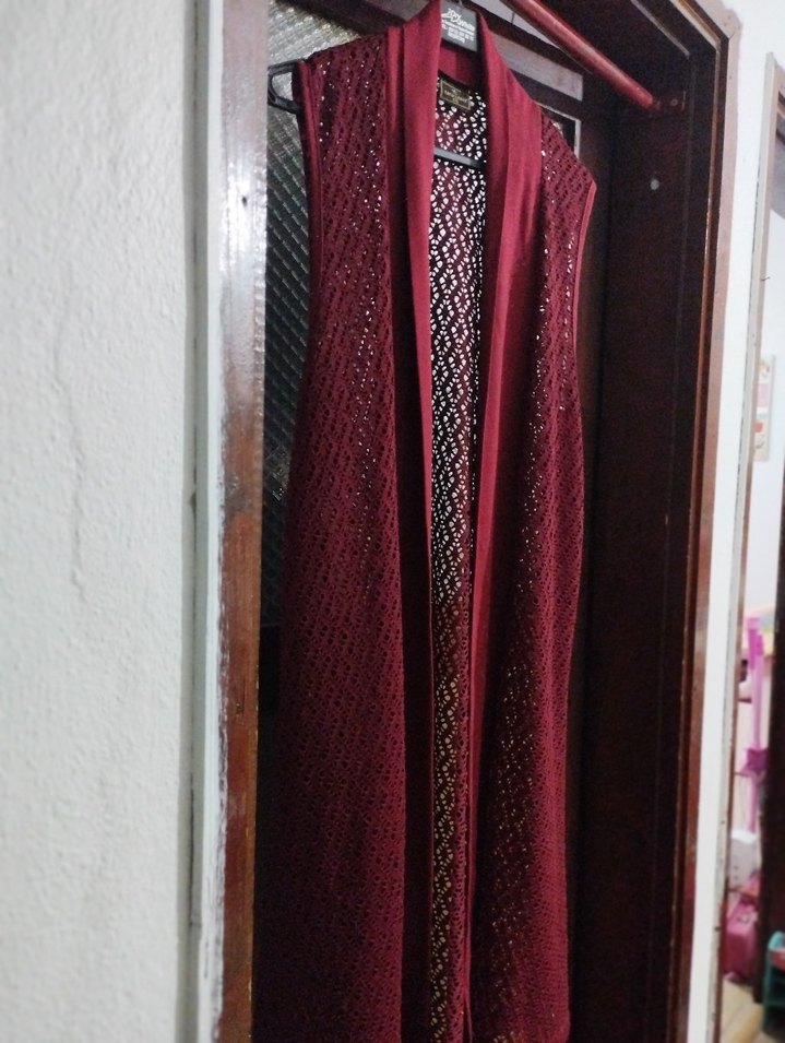 Bordo Kadın Uzun Kollu Sabahlık - Görsel 4