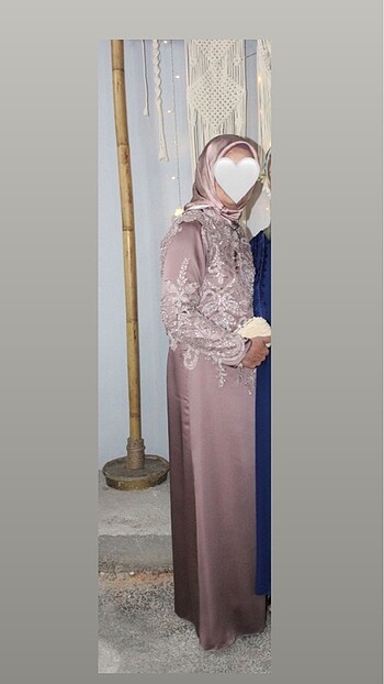 Gül Kurusu Renk Tesettür Abiye