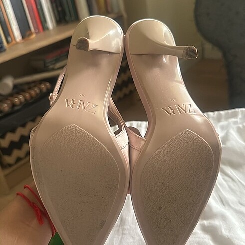 39 Beden pembe Renk Zara saten stiletto