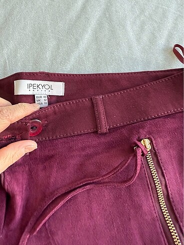 l Beden bordo Renk Çok şık pantalon