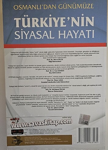Osmanlı'dan Günümüze Türkiyenin Siyasal Hayatı