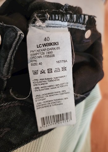 40 Beden lacivert Renk Gri Kadın slim straight Denim Pantolon