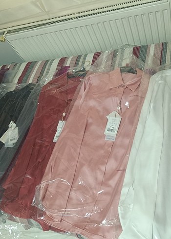 Pier Cardin Pembe Midi Uzun Kollu Pliseli Kadın Gömlek