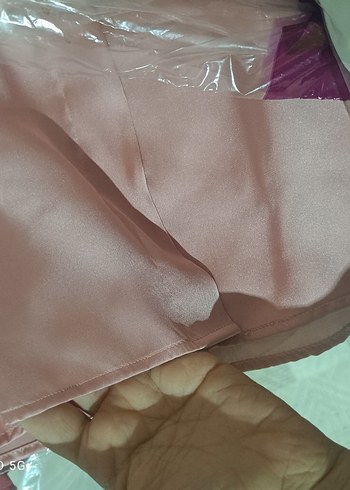 42 Beden Pier Cardin Pembe Midi Uzun Kollu Pliseli Kadın Gömlek