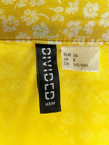 36 Beden sarı Renk H&M Mini Etek %70 İndirimli.