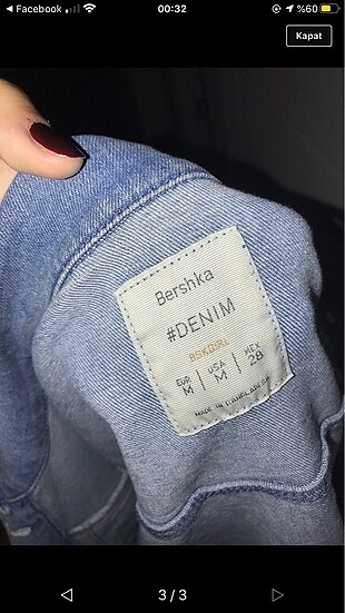 m Beden Bershka kot ceket