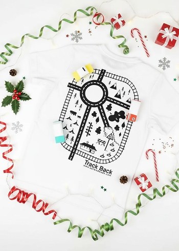 Beyaz Baskılı Kısa Kollu Sokak Stili Tişört - Görsel 2