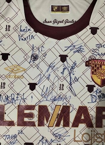 l Beden beyaz Renk GÖZTEPE İMZALI FORMA 2023/24 ŞAMPİYONLUK MAÇ FORMASI