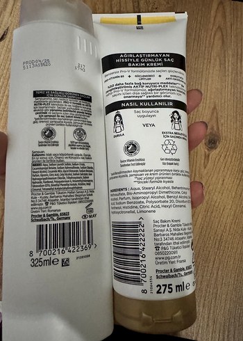Diğer Pantene Onarıcı ve Koruyucu Şampuan & Saç Bakım Kremi