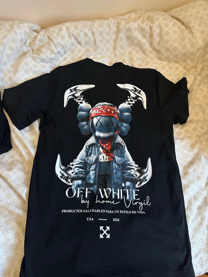 Erkek Siyah Pamuklu Baskılı Tişört - Görsel 3