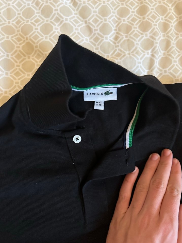 Erkek Siyah Keten Polo Tişört - Görsel 2