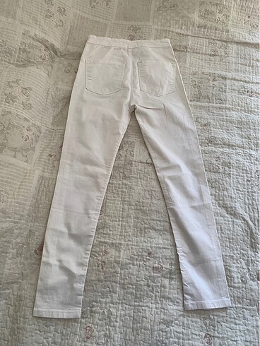 xs Beden beyaz Renk Beyaz Dar Kalıp Slim Fit Pantolon