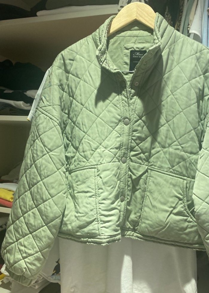 Mavi marka kapitone ceket - Görsel 4