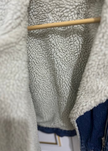 Mavi Kürklü Kot Ceket - Görsel 3