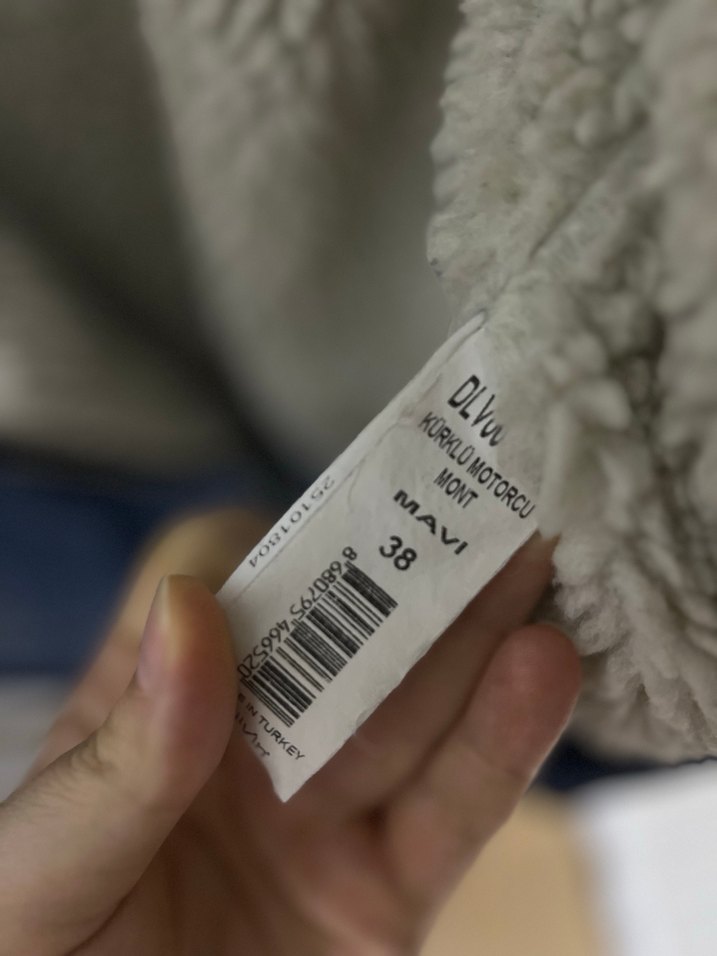 Mavi Kürklü Kot Ceket - Görsel 4