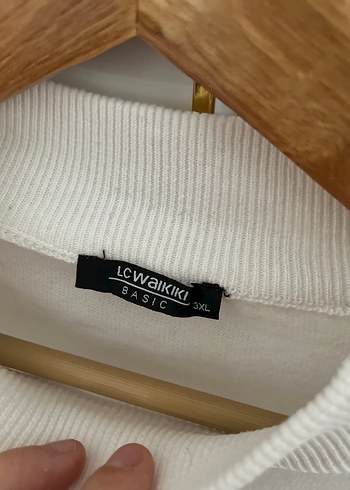 Erkek Beyaz Uzun Kollu Boğazlı Kazak - Görsel 2