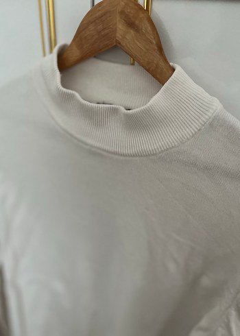 Erkek Beyaz Uzun Kollu Boğazlı Kazak - Görsel 3