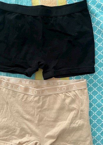 Bej ve Siyah kadın boxer Kadın baksır - Görsel 2