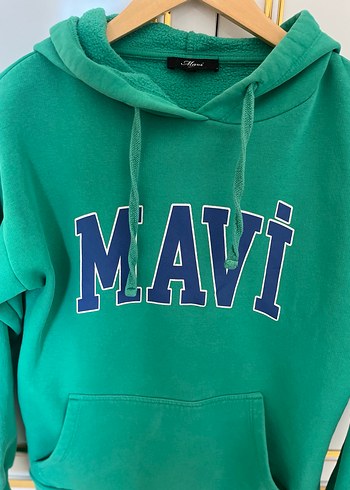Yeşil Kapüşonlu MAVİ Sweatshirt - Görsel 2