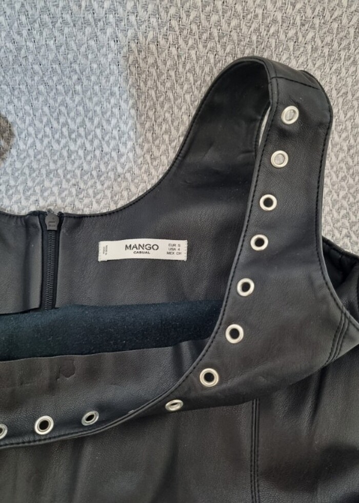 Mango deri elbise - Görsel 4