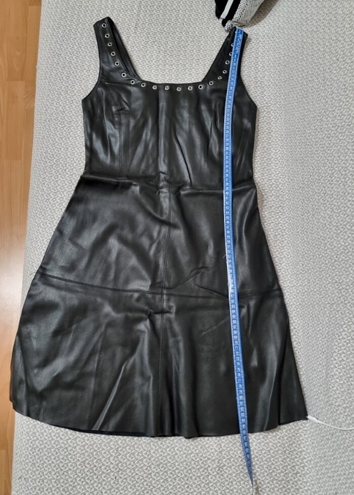 Mango suni deri elbise - Görsel 5