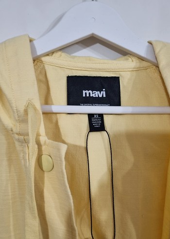 Sarı Düğmeli Midi Street Wear Kadın Ceket - Görsel 4