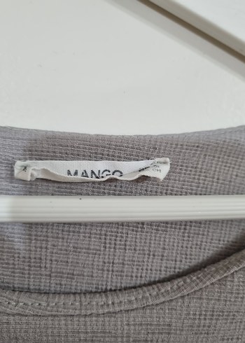 Gri Kadın Triko Uzun Kollu Tişört - Görsel 2