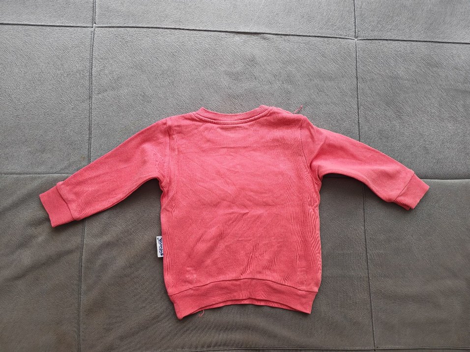 Kız Çocuk Renkli Baskılı Pembe Sweatshirt - Görsel 2