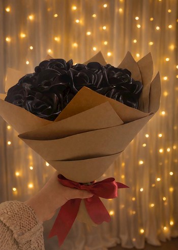 Solmayan el emeği gül buketi - Görsel 2