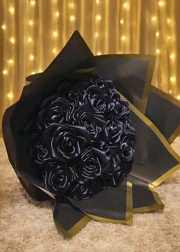 Siyah Gül buketi 16li - Görsel 2