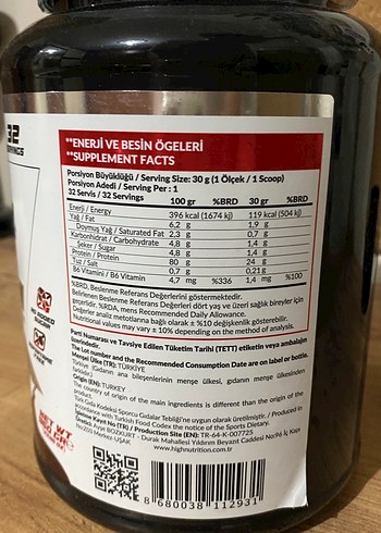 Beden Renk High Nutrition Whey Protein Tozu