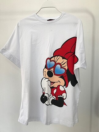 Minnie Mouse Baskılı Beyaz Tshirt