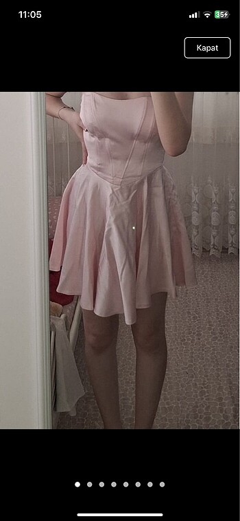 Pembe elbise - Görsel 5