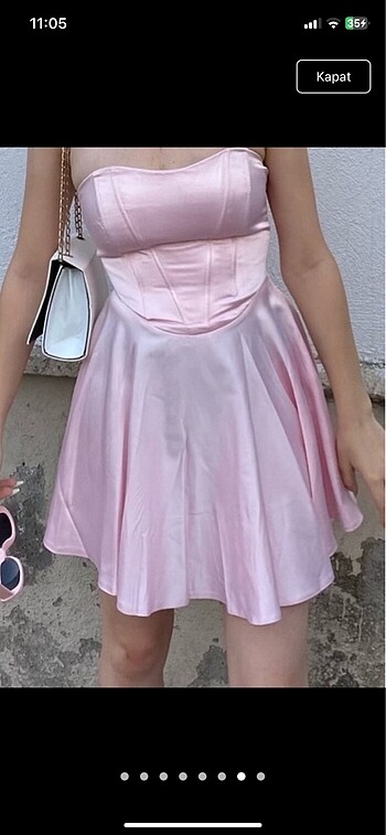 Pembe elbise - Görsel 6