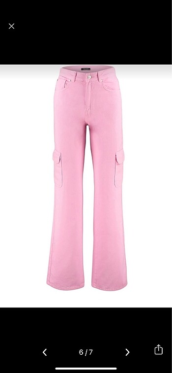 Pembe kargo pantolon - Görsel 6