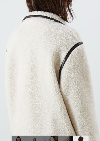 Kürk Detaylı Bej Midi Kadın mont - Görsel 5