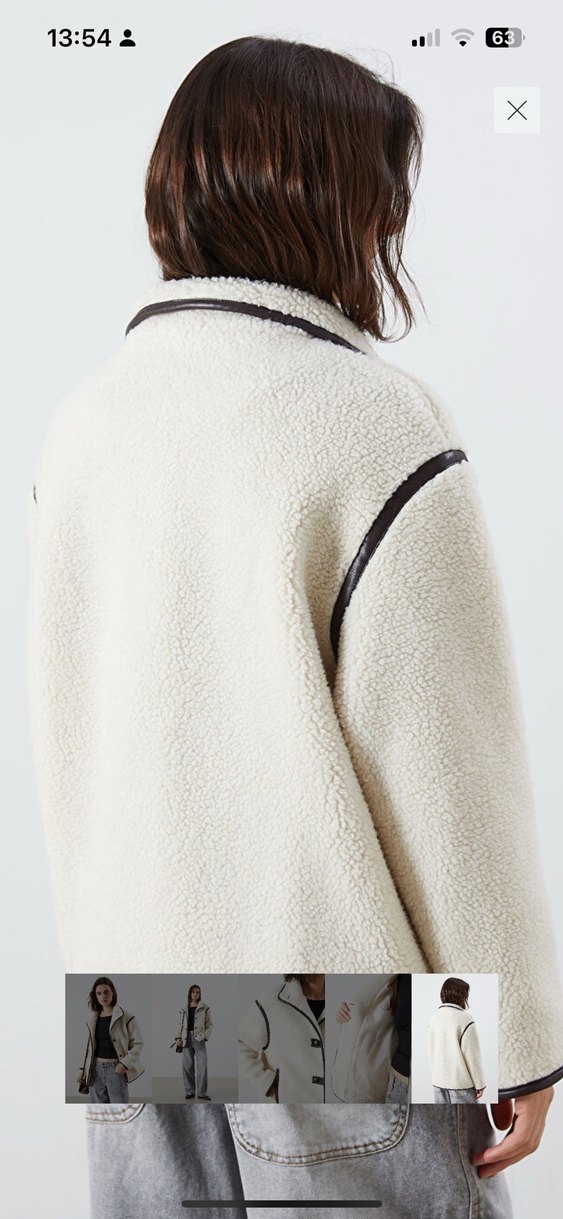 Kürk Detaylı Bej Midi Kadın mont - Görsel 5