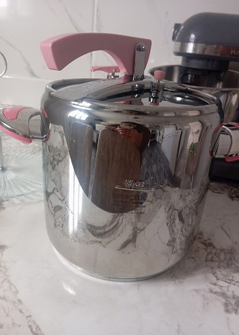 Pembe Pastel Renkli Düdüklü Tencere - Görsel 2